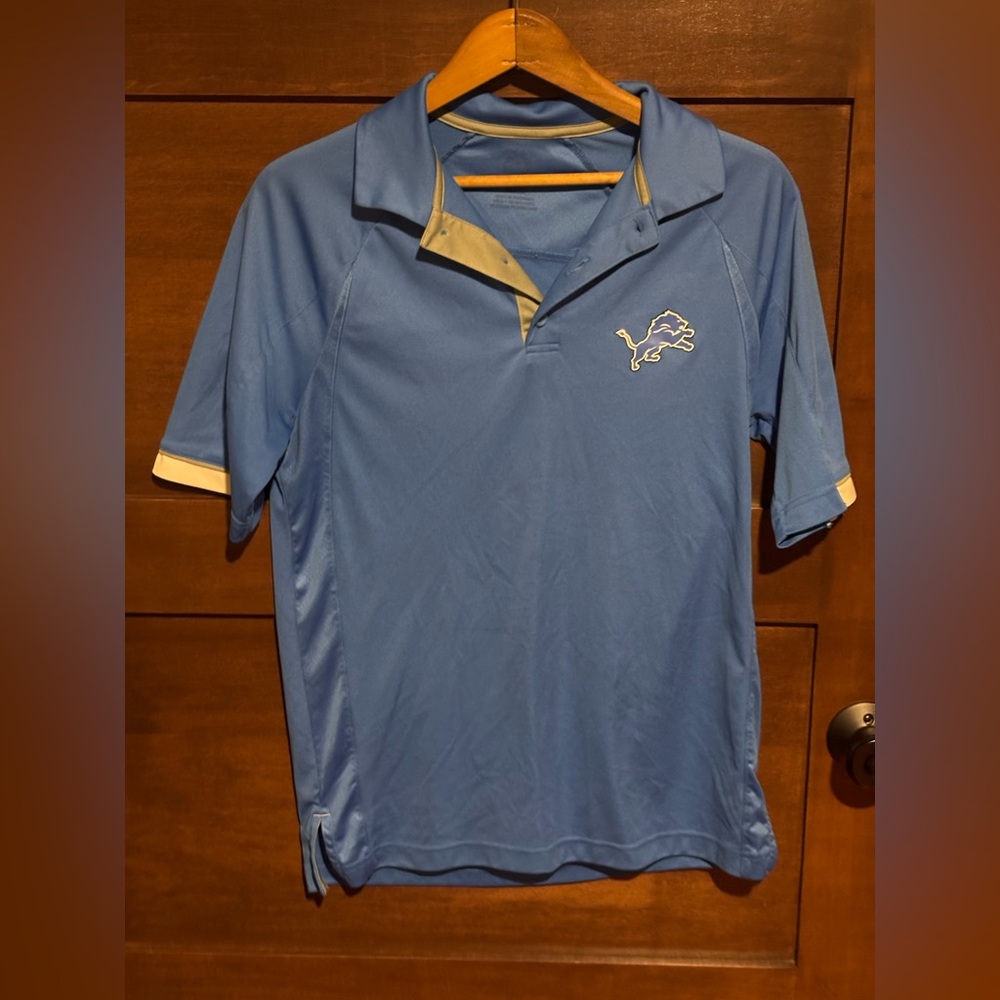 Men's Detroit Lions Polo NFL Jersey Game Day Football